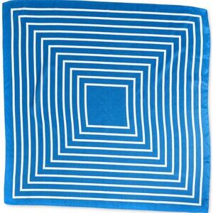 NWT On 34th Blue & White, Beige & Cream Striped Scarf Square 2 Pack